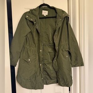 Old Navy Olive Green Rain Coat Size Xs